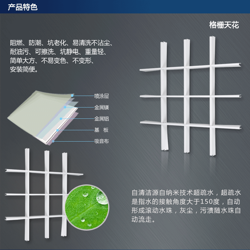 格栅细节，特点